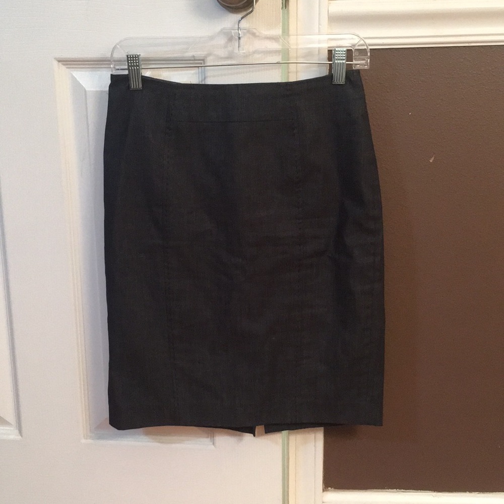 Faux Denim Pencil Skirt